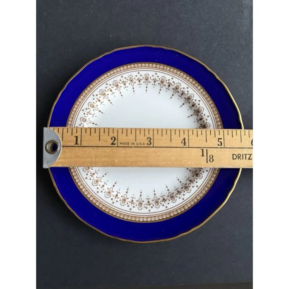 Vintage Legacy by Noritake Fine China Vienna 51 Plate White Blue Gold Trim 5.5”